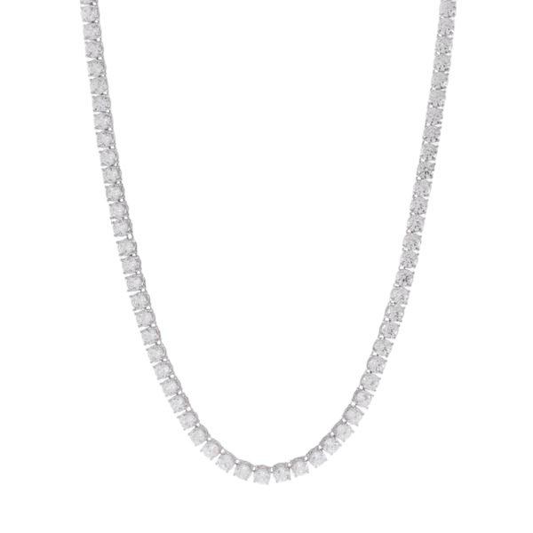 King Ice 4mm Tennis Chain - White Gold - WHITE GOLD